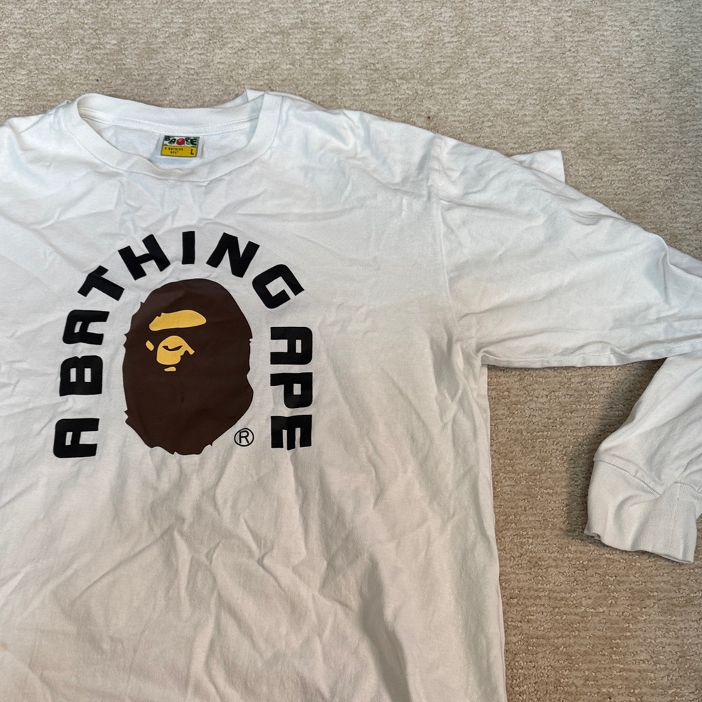 A BATHING APE LONG SLEEVE COLLEGE 2020 T-SHIRT